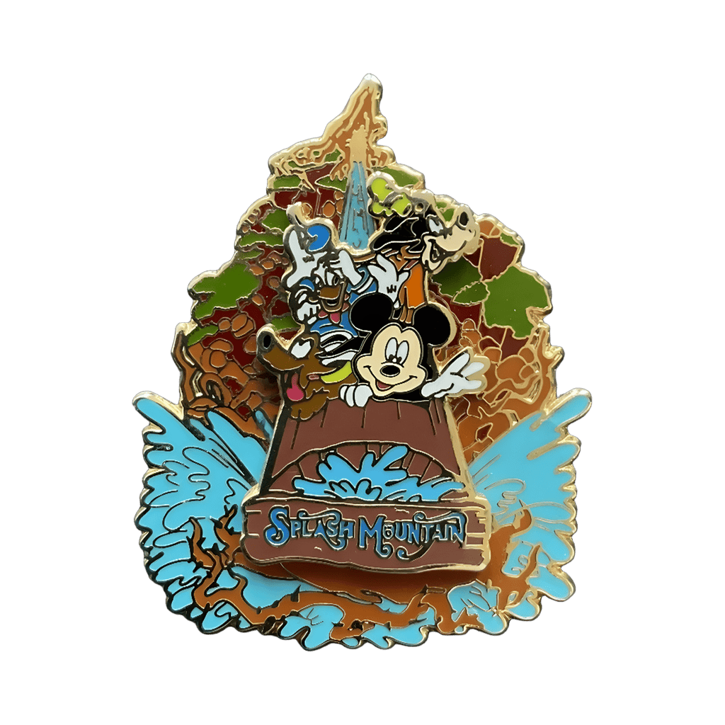 Mickey, Donald, Goofy and Pluto in Log Slider Disney pin