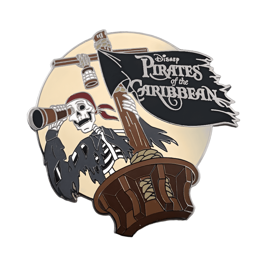 Skeleton in Crow's Nest Disney pin