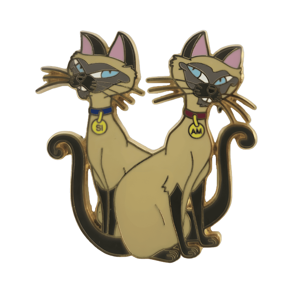 Lady and the Tramp - Si & Am Wearing Collars Disney pin