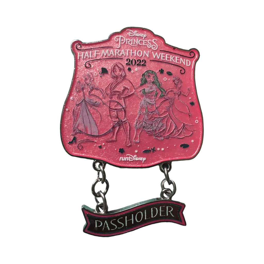 Run Disney princess half marathon weekend 2022 pass holder Disney pin