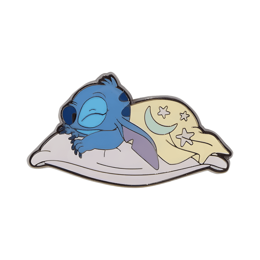 Stitch Laying Down with Yellow Blanket Disney pin