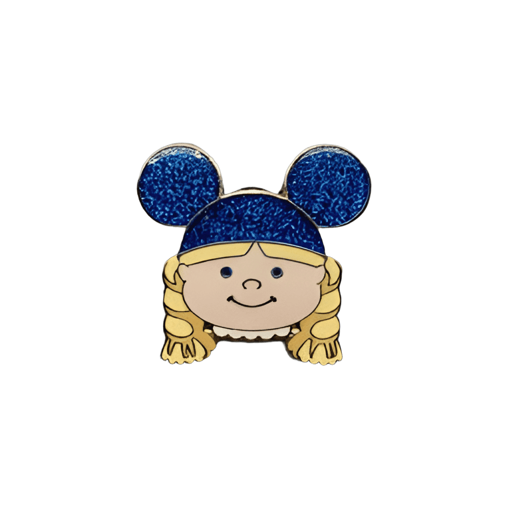 Girl with Blue Glitter Hat Disney pin