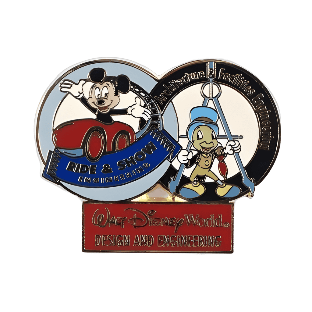 Walt Disney World Design and Engineering - Mickey and Jiminy Cricket Disney pin