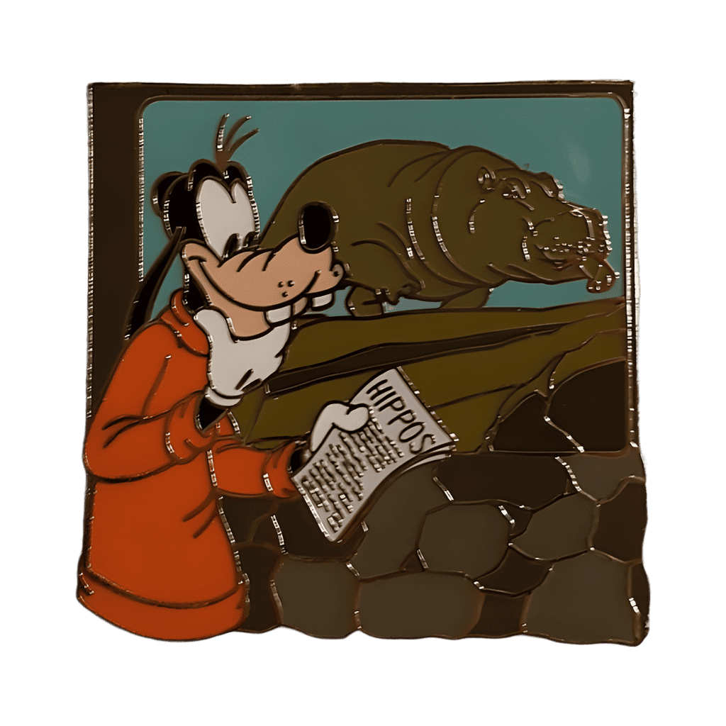 Goofy with Nile Hippopotamus Disney pin