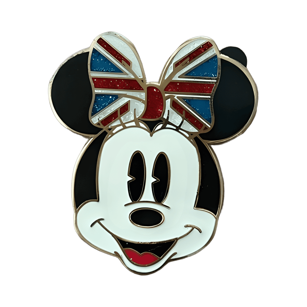 Minnie Mouse with Union Jack/United Kingdom Flag Bow Disney pin