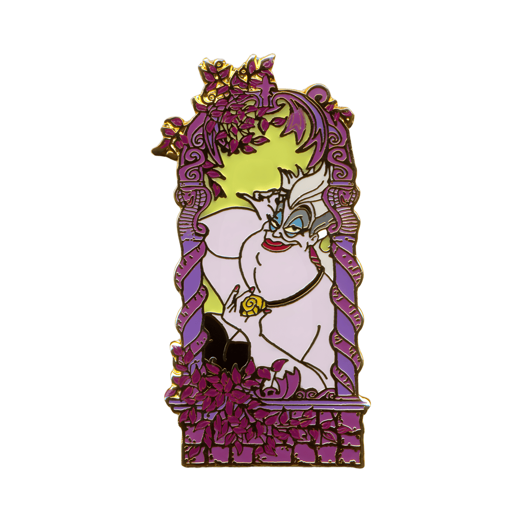 Ursula Framed by a Purple Trelliss Disney pin