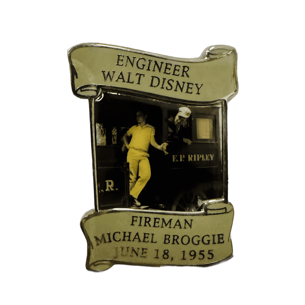 Engineer - Steam Train - Fireman Michael Broggie - June 18, 1955 - Tan Disney pin