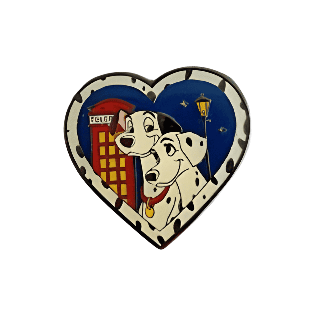 Pongo and Perdita Heart Disney pin