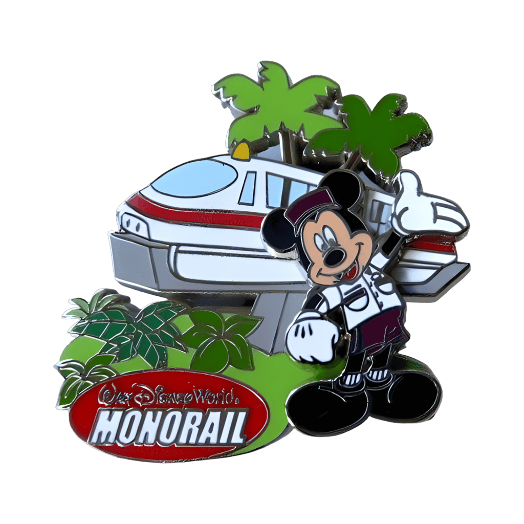 Mickey with Red Monorail Disney pin