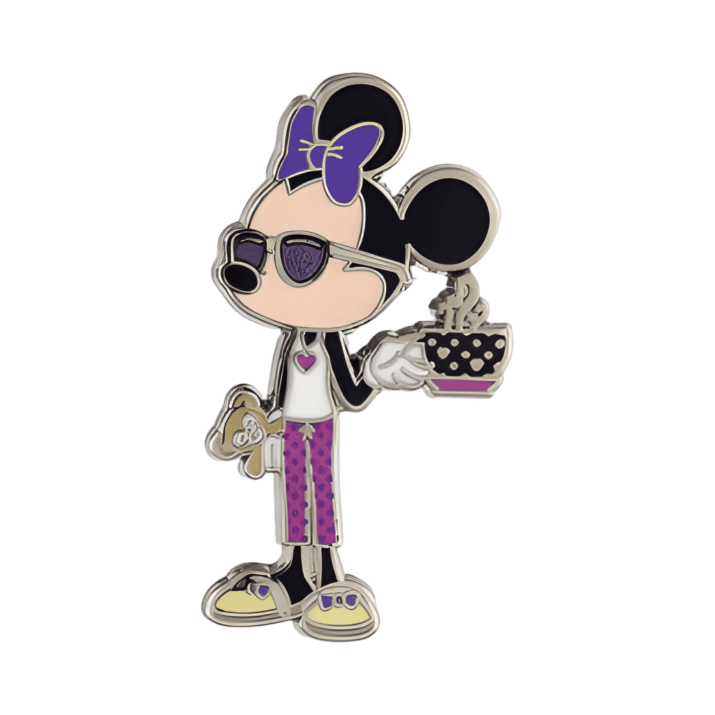 Mickey and Minnie Loungewear Set - Minnie with Duffy Bear and Cup of Coffee Disney pin