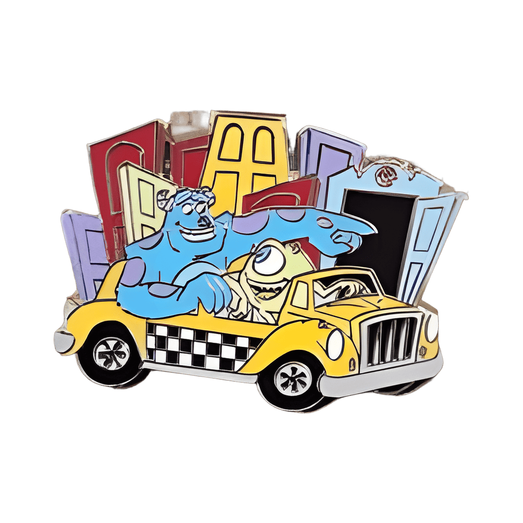 Mike and Sulley to the Rescue - Taxi Cab Disney pin