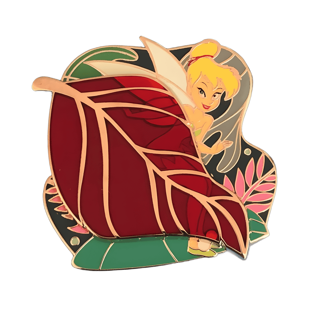 Tinker Bell with Leaf Version 2 - Red Disney pin
