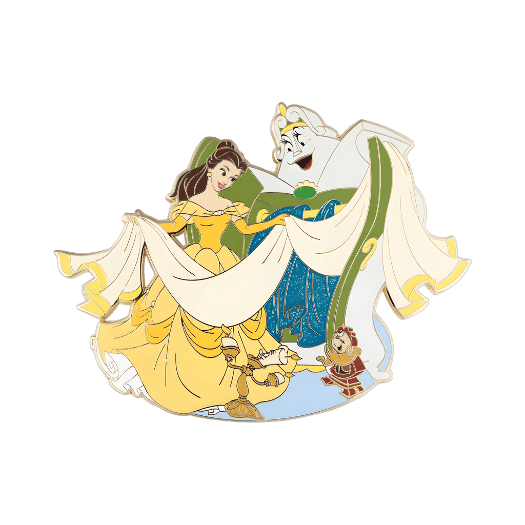 Belle, The Wardrobe, Cogsworth and Lumiere Disney pin