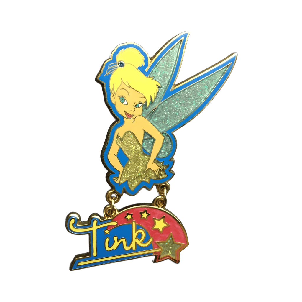 Glitter Tinker Bell with Tink! dangle. Disney pin