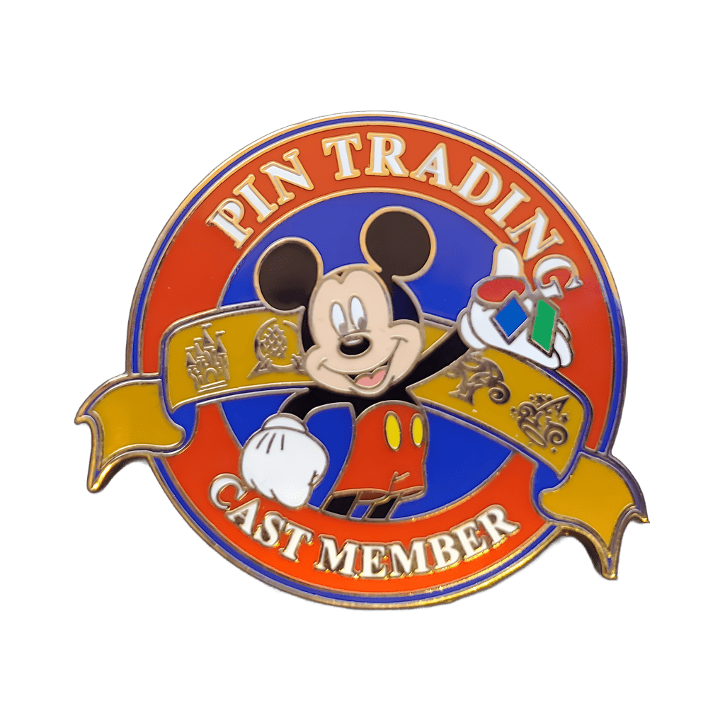 Pin Trading Cast member Mickey Mouse  pin trading logo Disney pin