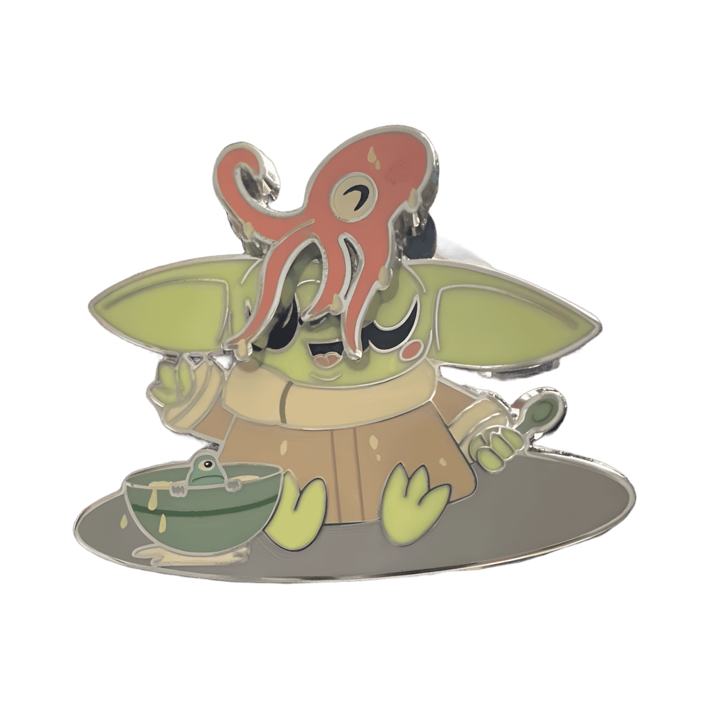 Grogu with squid Disney pin