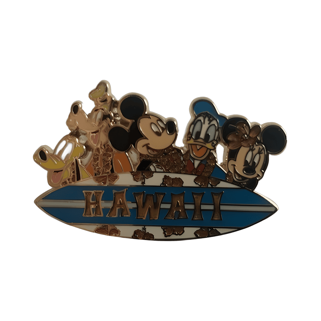 Fab 5 Behind Surfboard Disney pin