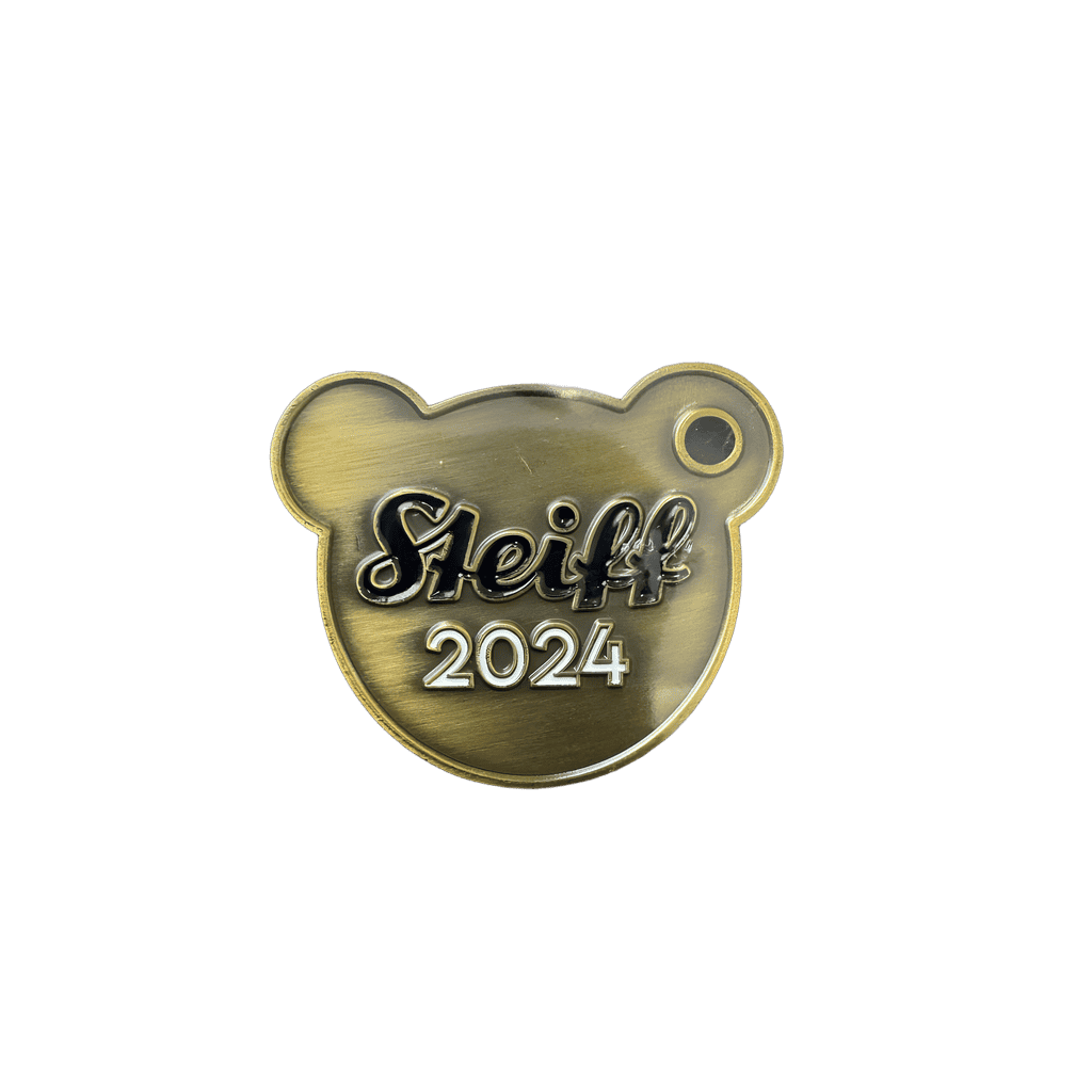 Steiff Bronze Bear Head Disney pin