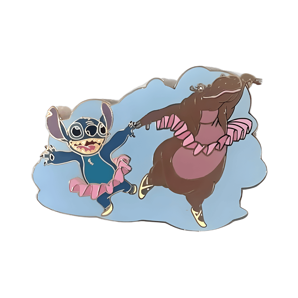 Stitch and Hyacinth Hippo Dancing Disney pin