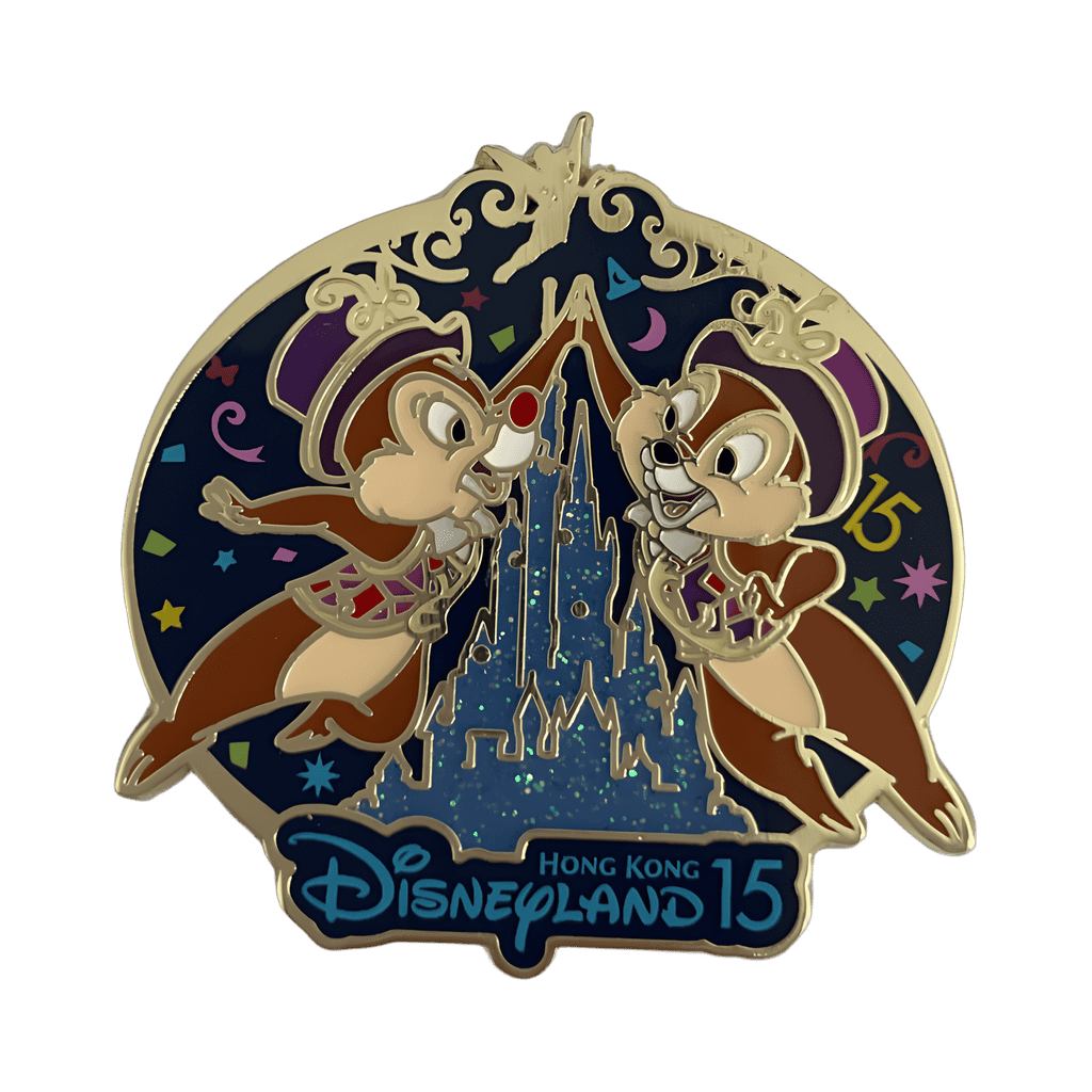 Chip and Dale with Castle Disney pin
