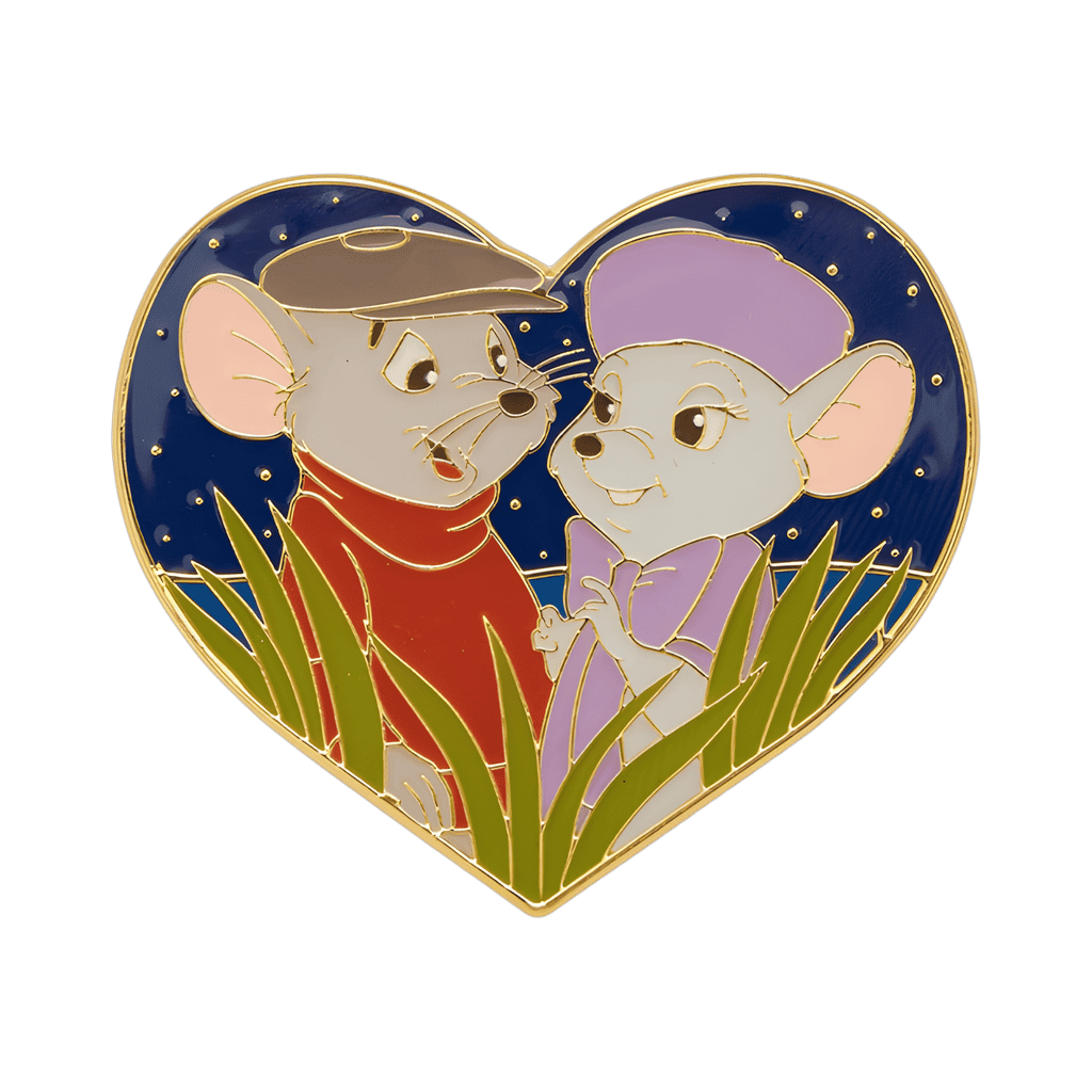 The Rescuers Bianca and Bernard Heart Disney pin