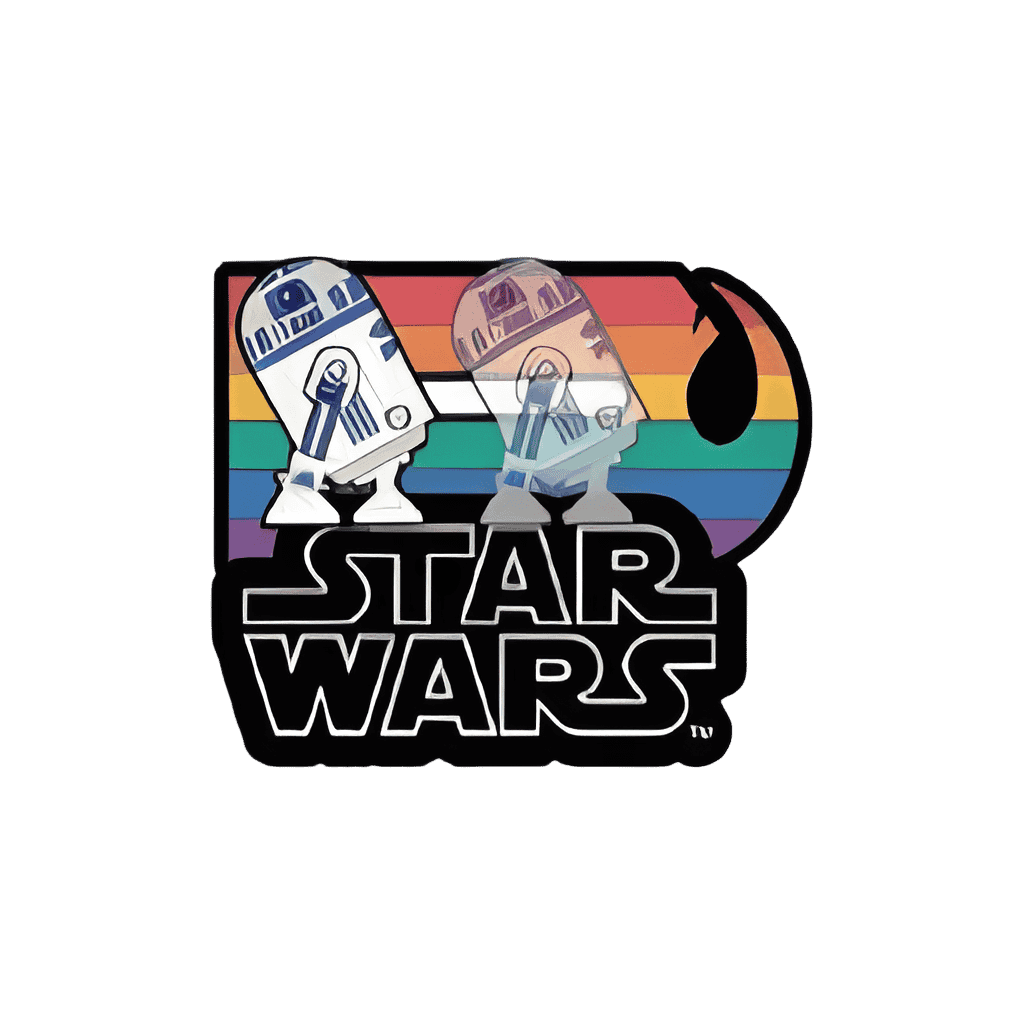 R2-D2 Rainbow Rebel Starbird Slider Disney pin