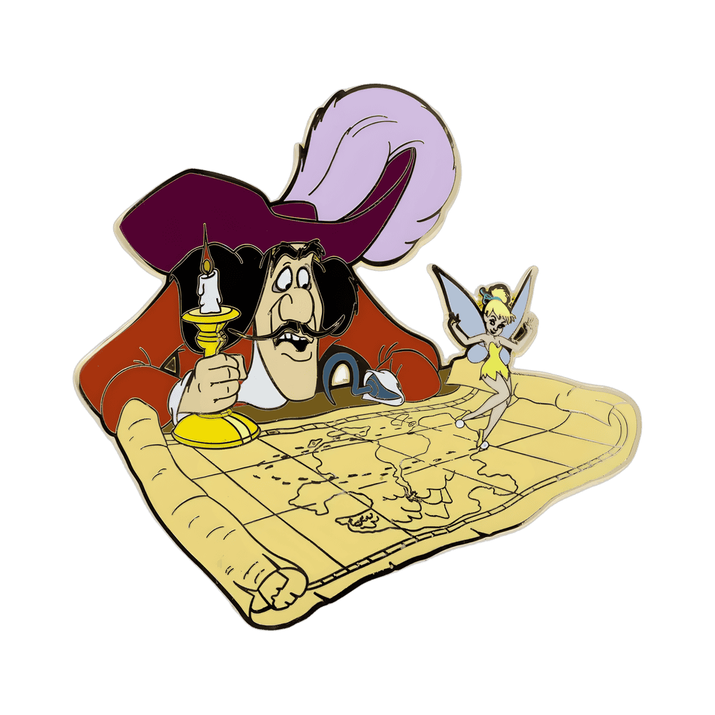 Peter Pan - Hook Map with Tinkerbell Disney pin
