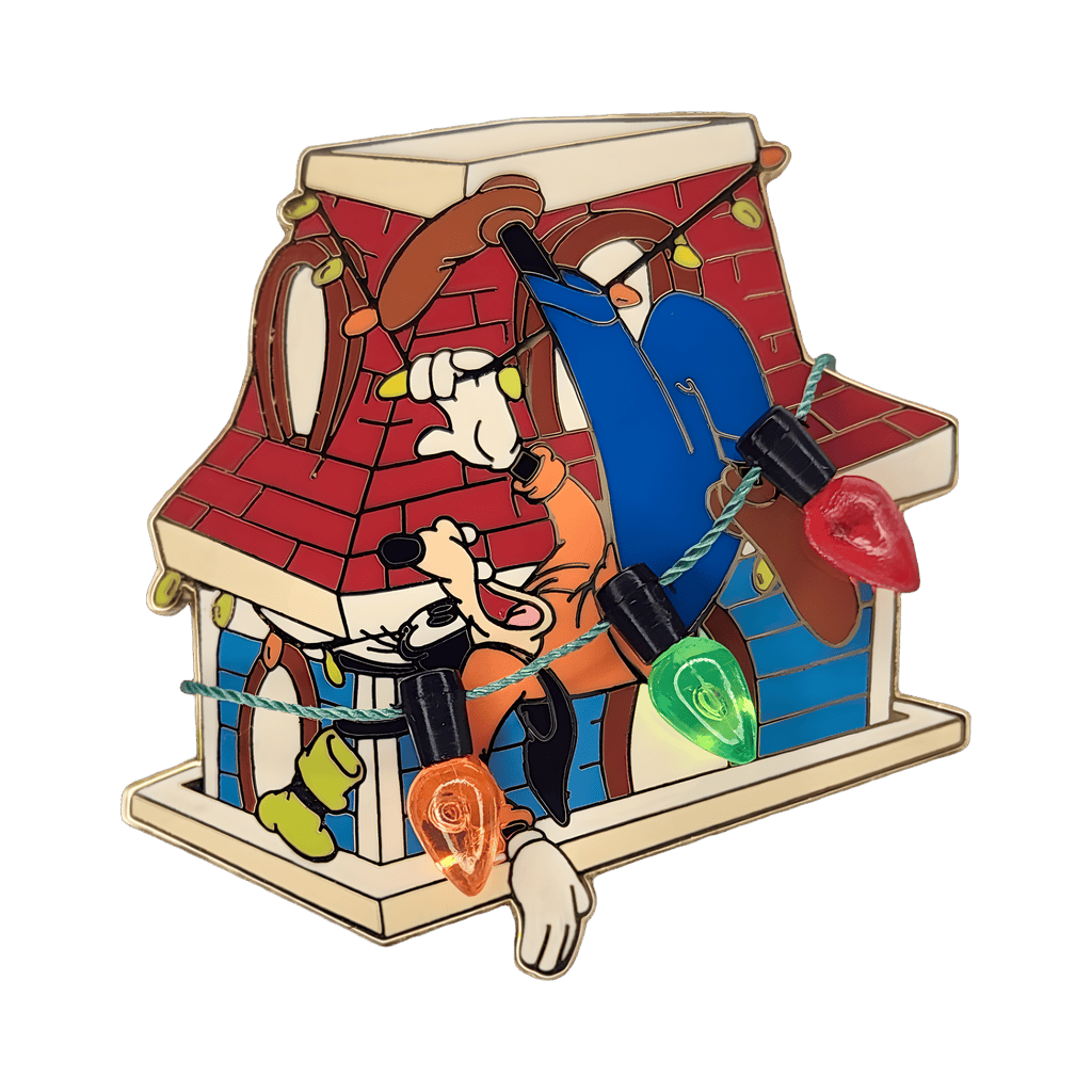 Goofy Hanging Christmas Lights Disney pin