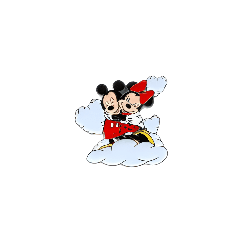 Mickey & Minnie Hugging in Clouds Disney pin
