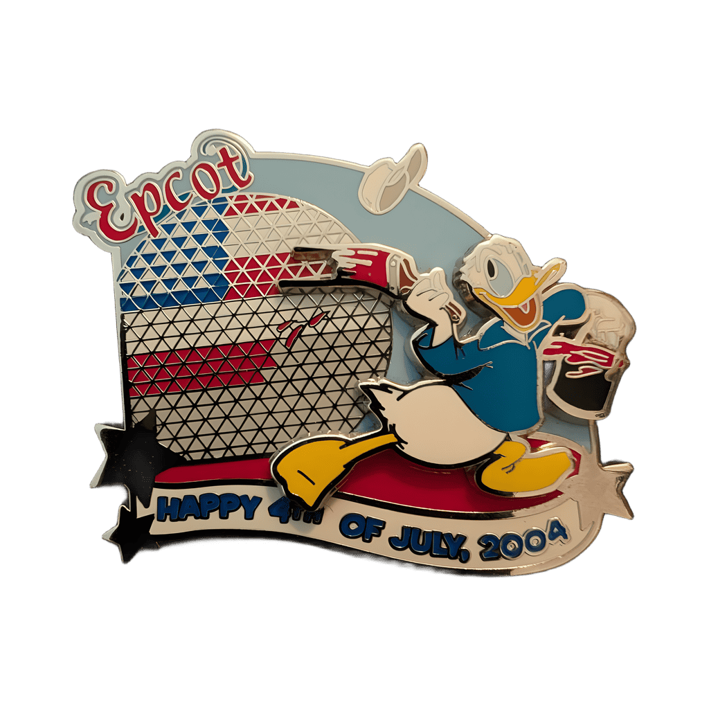 Epcot 2004 — Donald Duck Painting Spaceship Earth Disney pin