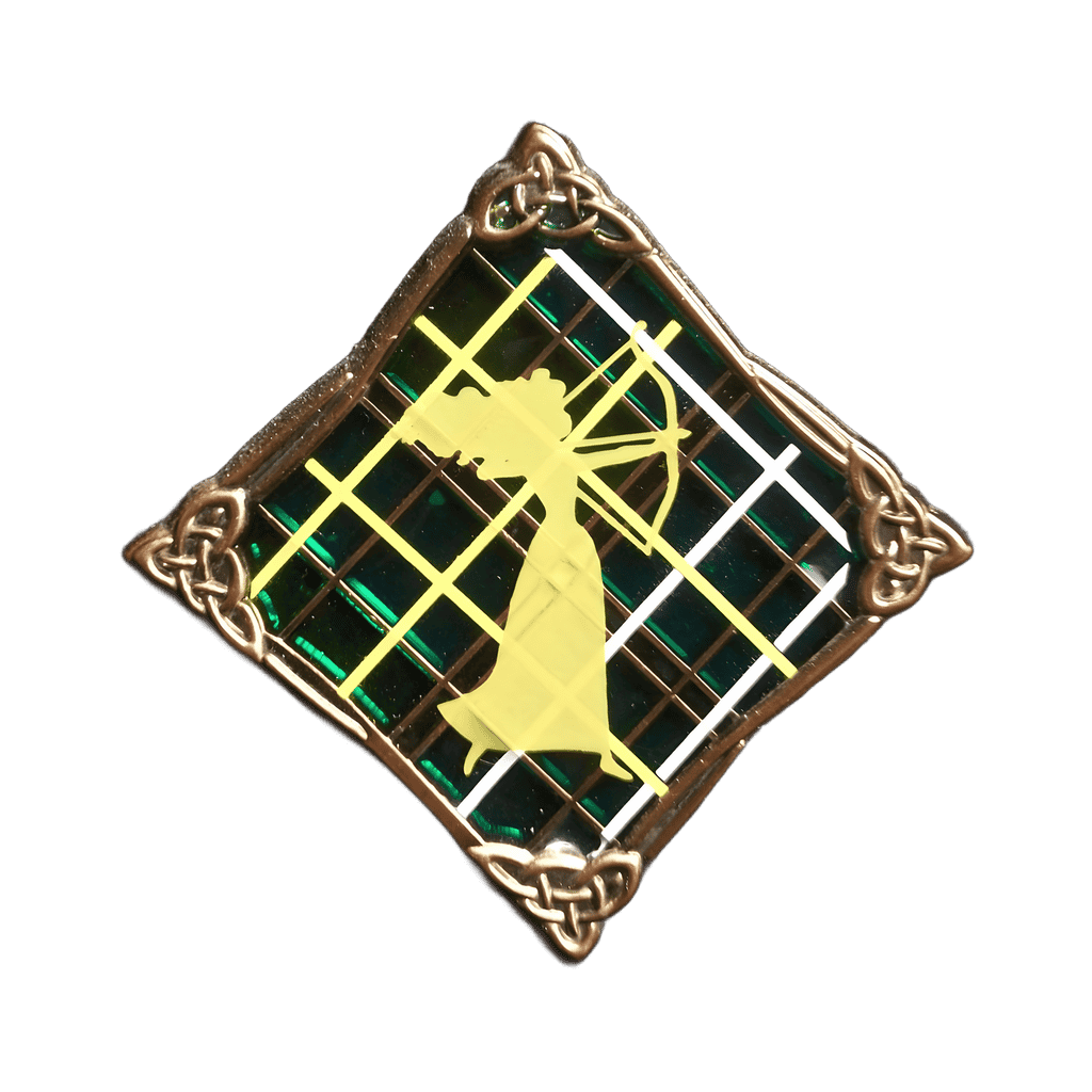 Stained Glass Merida Silhouette Disney pin