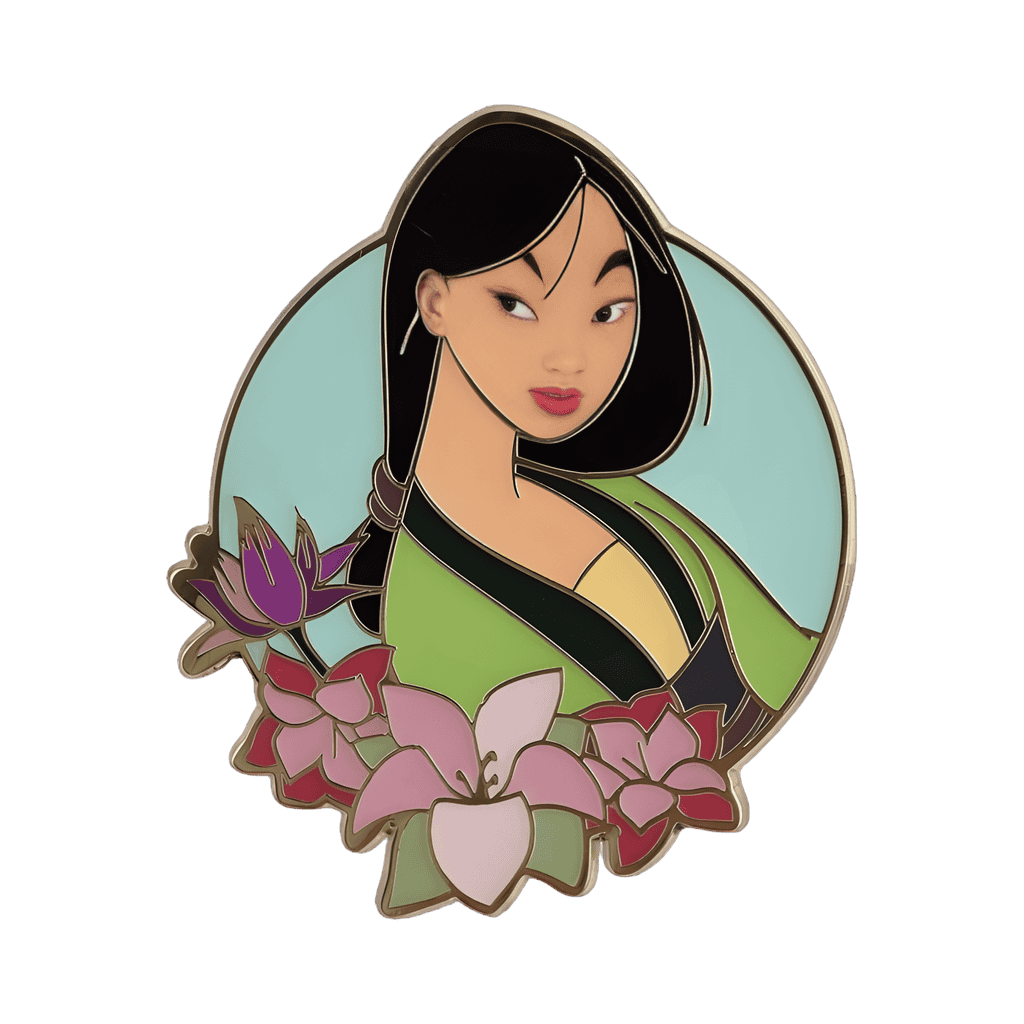 Mulan with Pink Flowers Disney pin