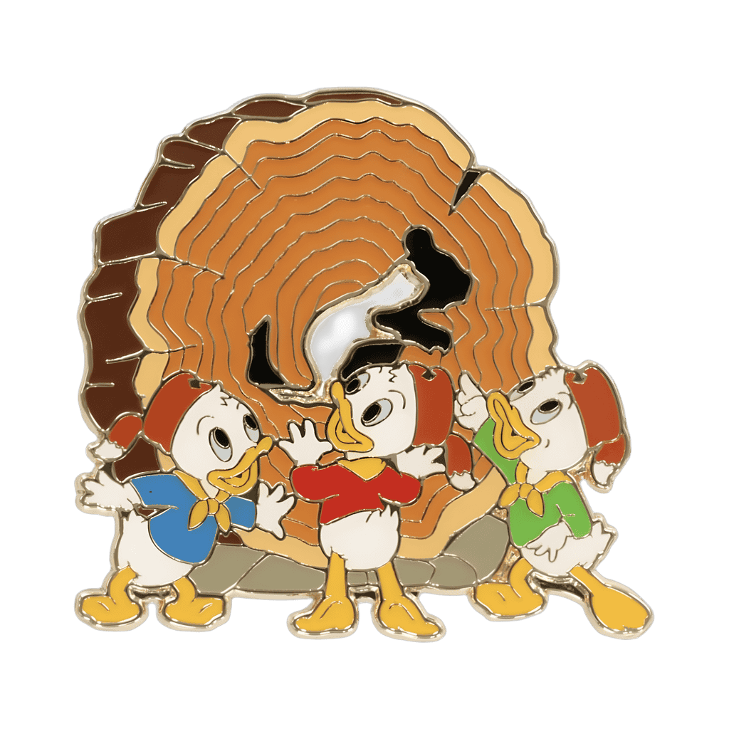 Camp Woodchuck - Huey, Dewey, and Louie Wearing Fur Caps Disney pin