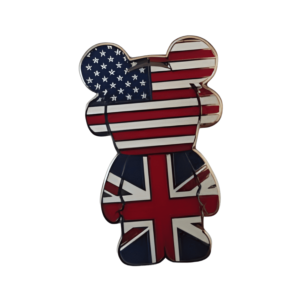 Mickey with Headphones - American / British Flag (Union Jack) Disney pin