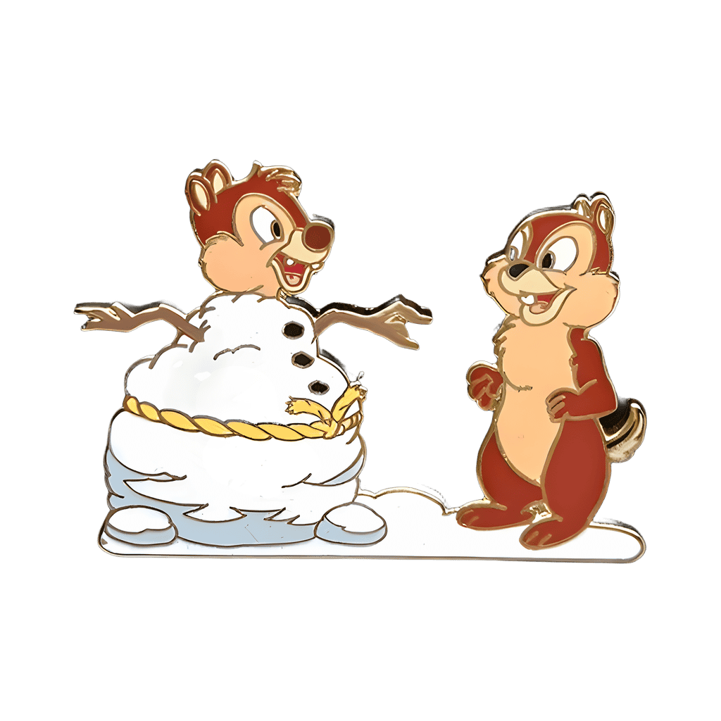 Chip & Dale Making a Snowman Disney pin