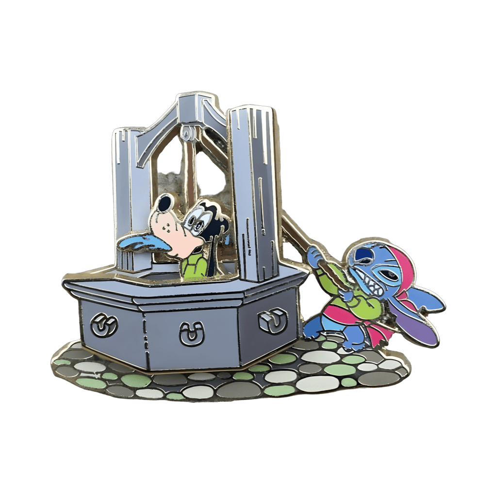Well Scene Stitch and Goofy Disney pin