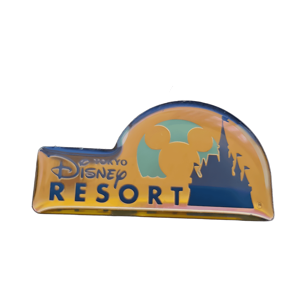 Tokyo Disney Resort Gold and Blue Logo Disney pin