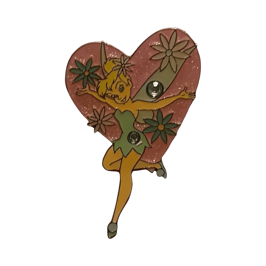 Tinker Bell Dancing in Pink Heart Disney pin