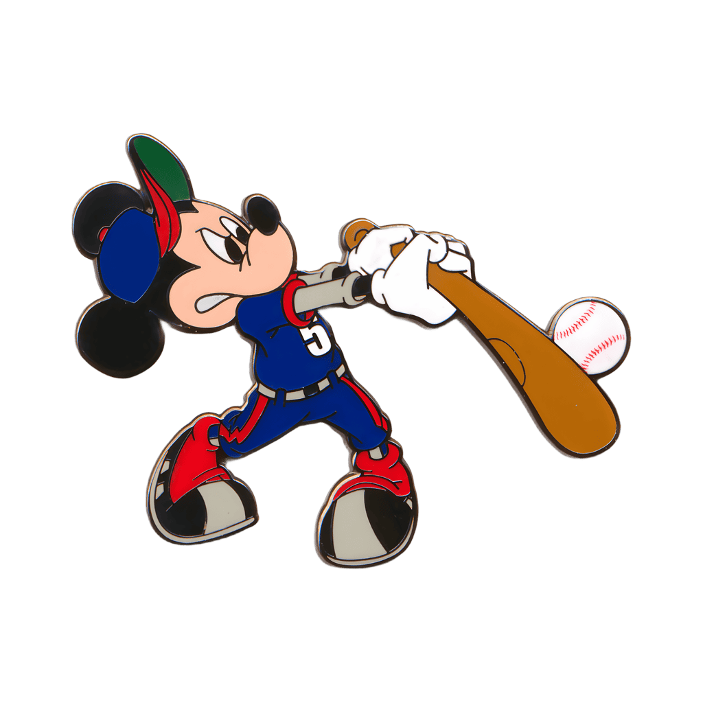 Mickey Mouse Swinging a Bat Disney pin