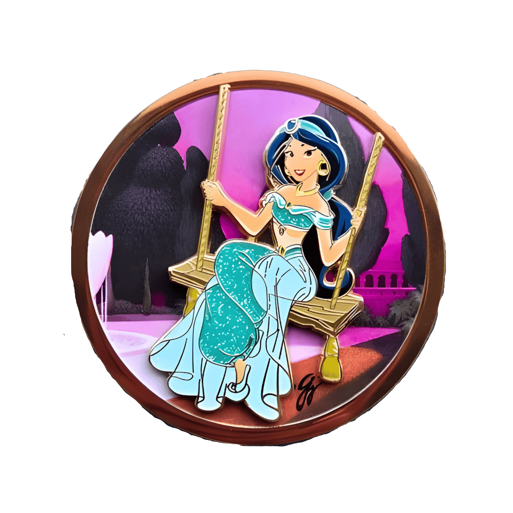 Jasmine on a Swing Disney pin