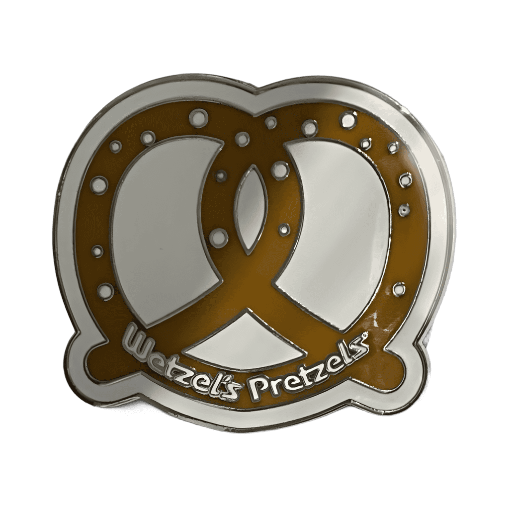 Logo on Pretzel Disney pin