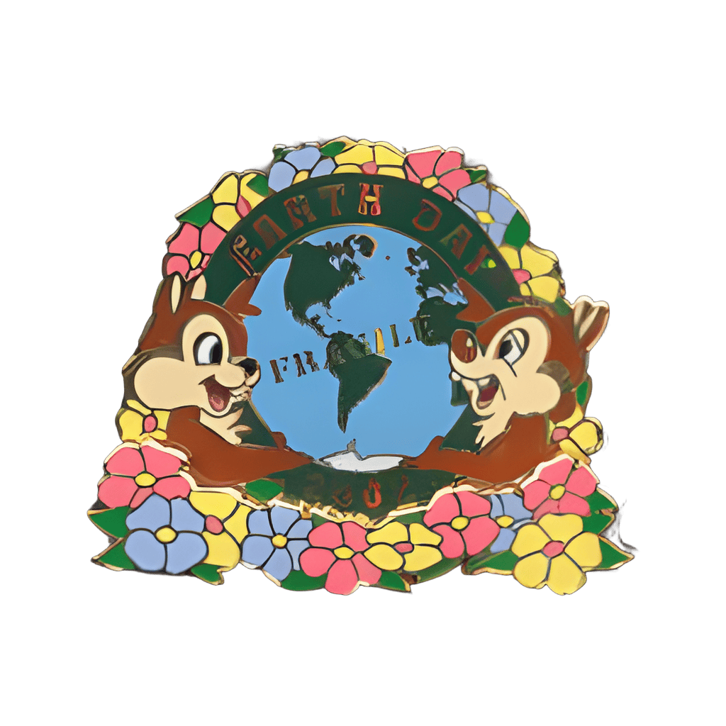 2002 - Chip and Dale with Fragile Earth Disney pin
