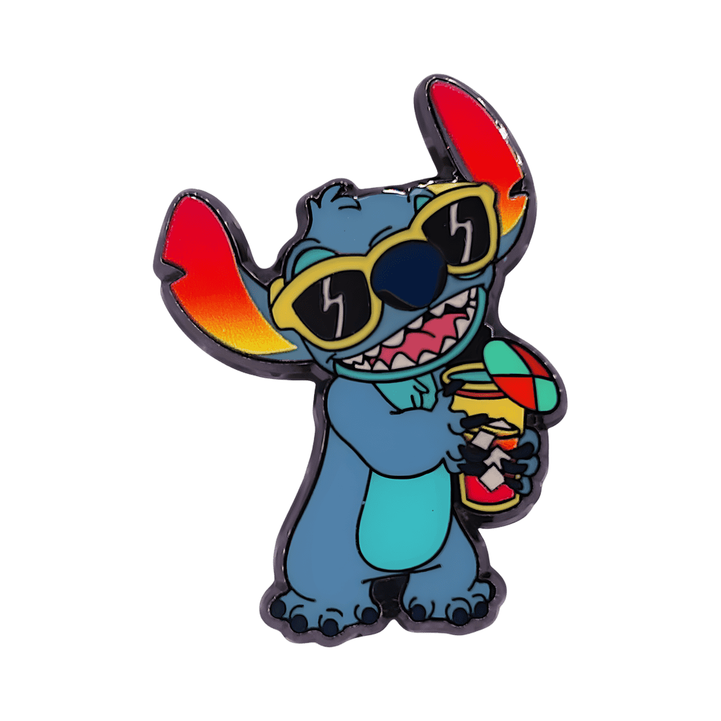 Stitch With Drink Disney pin