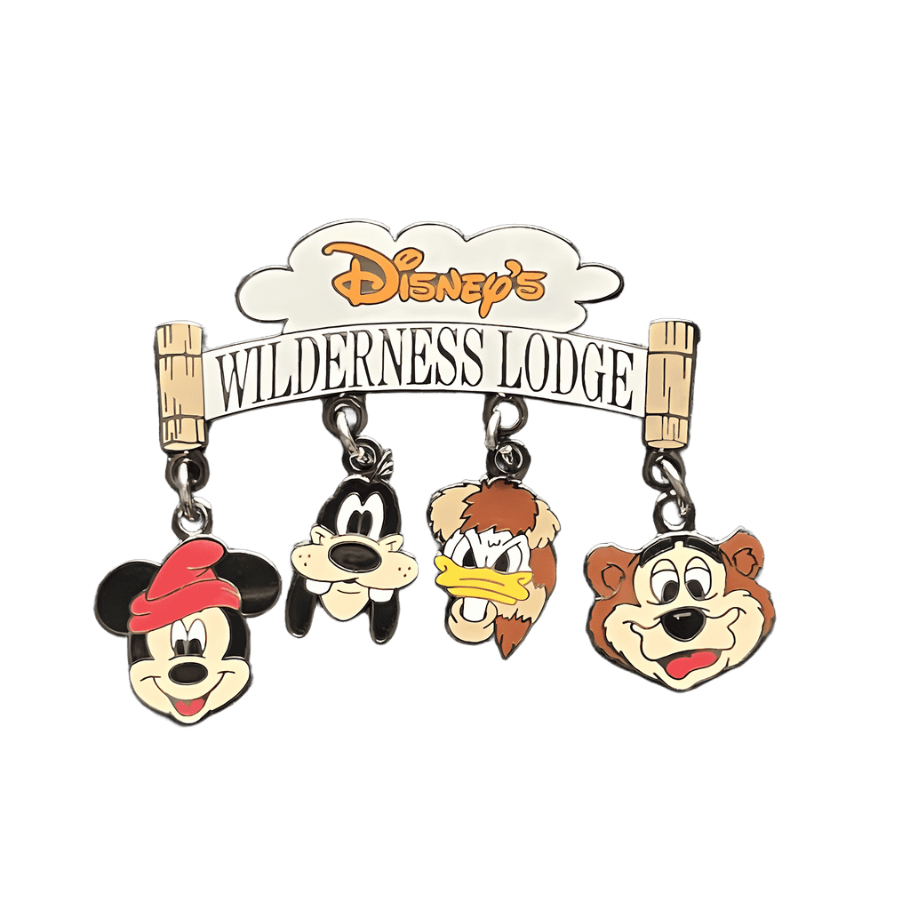 Disney's Wilderness Lodge Dangle (4 Characters) Disney pin