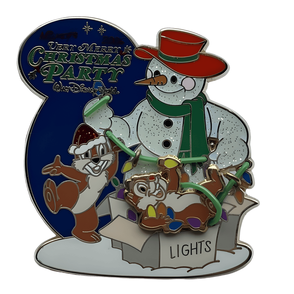Chip & Dale with Snowman Disney pin