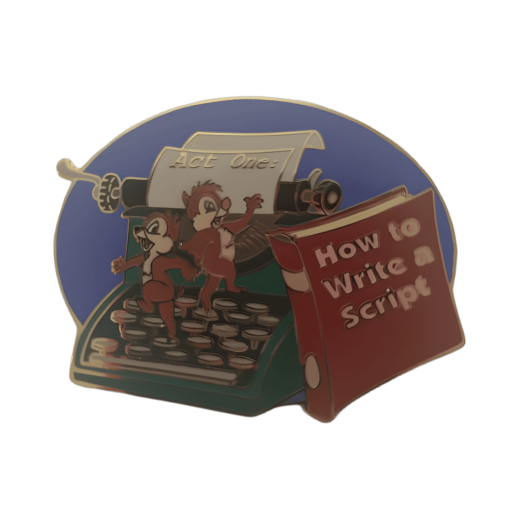 How to Write a Script — Chip and Dale Disney pin