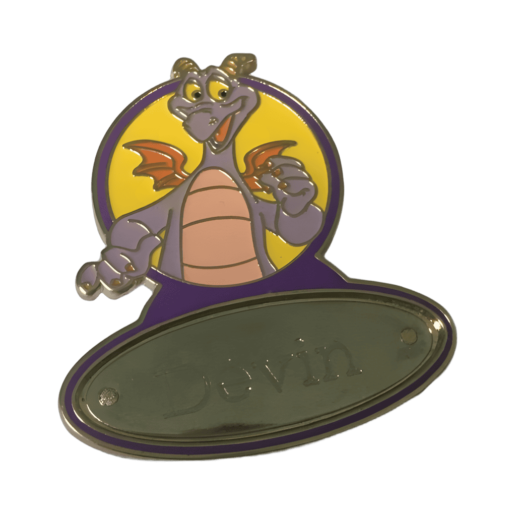Figment Name Tag Disney pin
