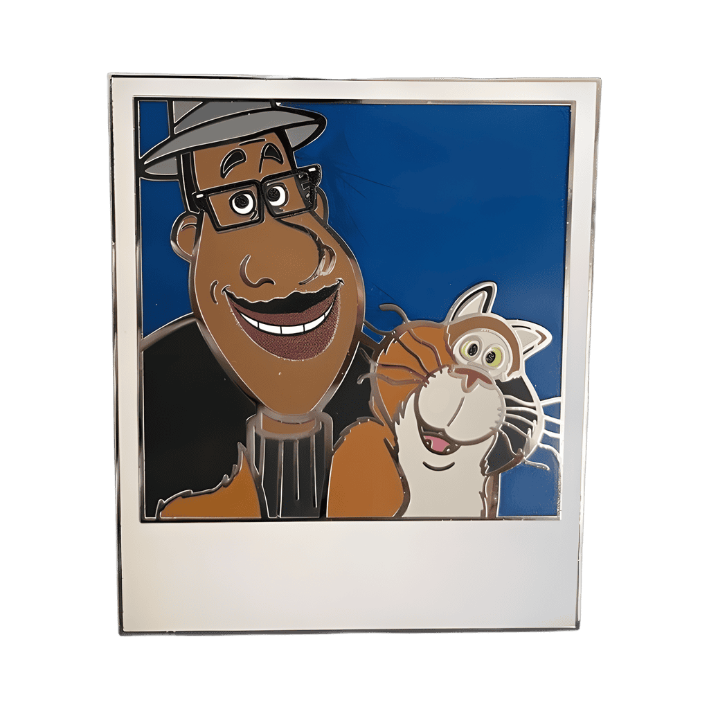 Joe Gardner and Mr. Mittens Disney pin