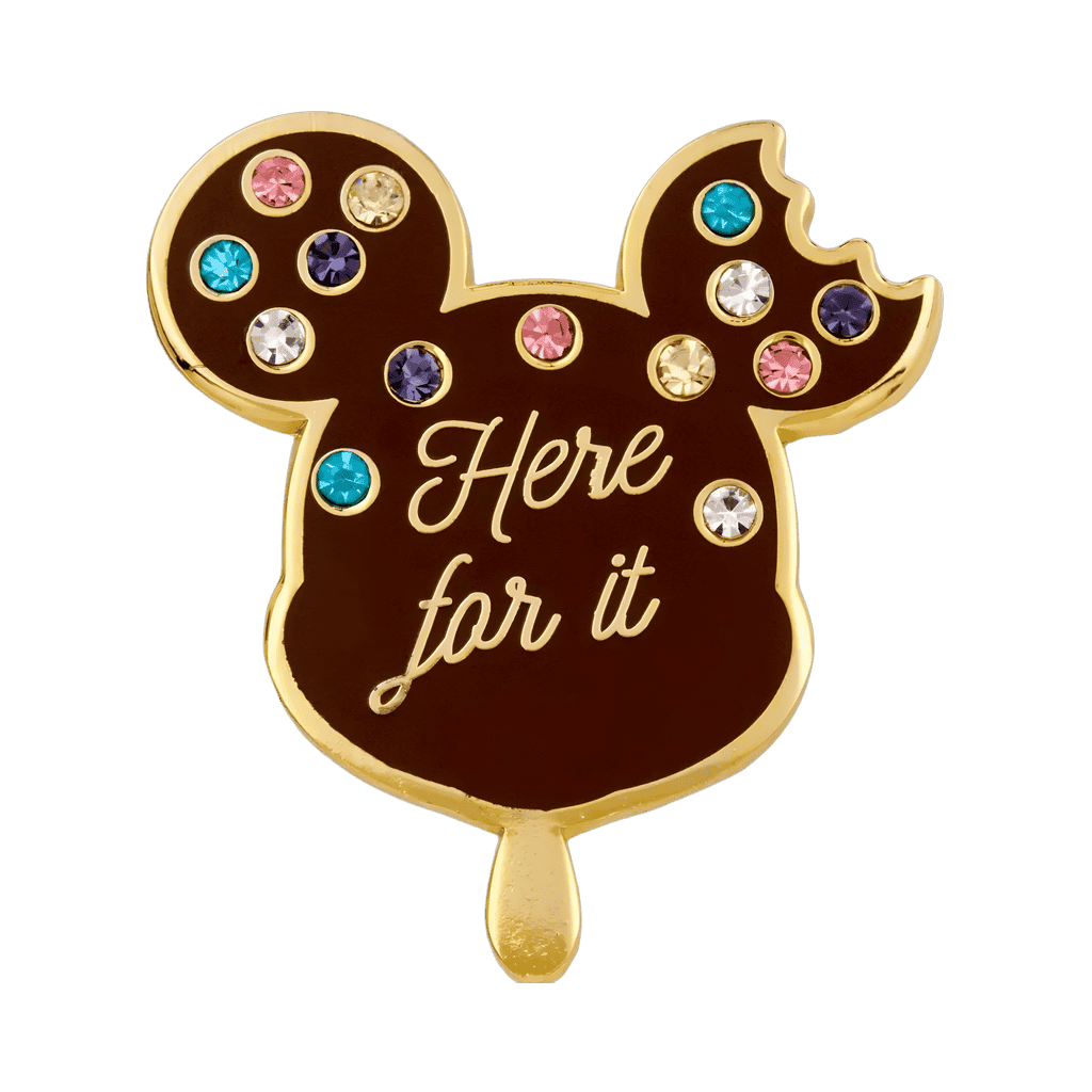 Here for It' Jeweled Mickey Bar Ice Cream Disney pin