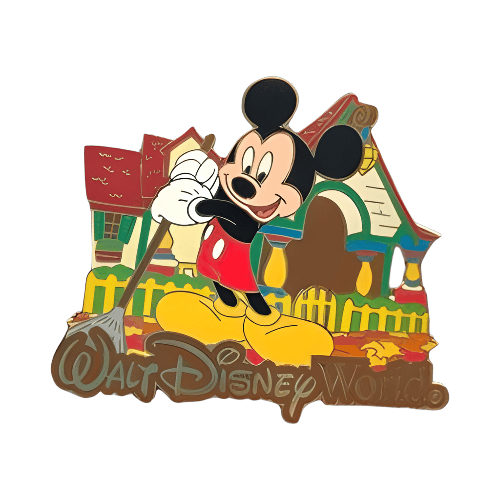 Mickey Raking Leaves - Toontown Fair House Disney pin